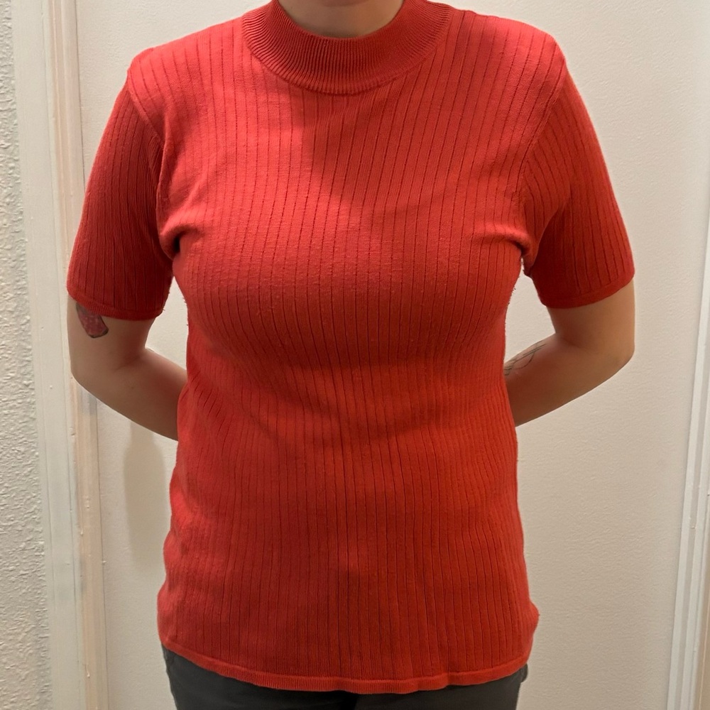 Red Classic Crew Neck Shirt